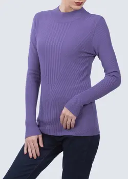 بافت آستین بلند یقه گرد بسته