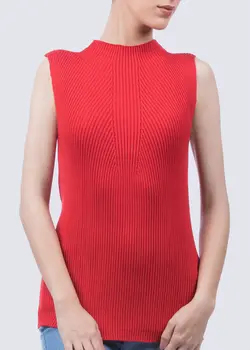 تاپ بافت یقه گرد بسته