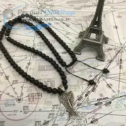 گردنبند طرح سنگ با آویز بال