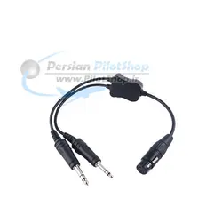 تبدیل هدست ایرباس به بوئینگ Airbus- GA ( Boeing ) dual plugs Pilot Headset Adapter