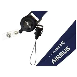 بند آویز ایرباس بهمراه قرقره آویز کارت - Airbus badge holder with unwinder