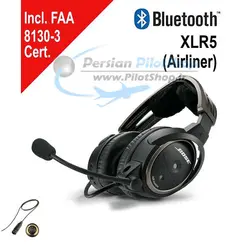 هدست هواپیما BOSE A20 Aviation Headset - XLR5 Plug, Straight Cord, Bluetooth, incl. FAA 8130-3 Certificate