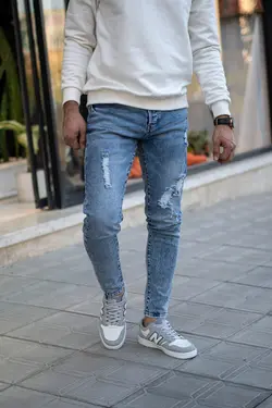 شلوار جین مردانه زاپدار - پوشاک سجاد کمرون