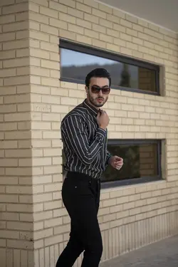 پیراهن راه راه مردانه مدل Denim - پوشاک سجاد کمرون