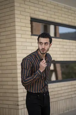 پیراهن راه راه مردانه مدل Denim - پوشاک سجاد کمرون