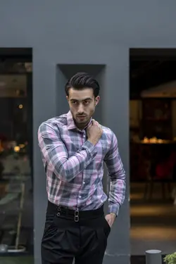 پیراهن چهارخونه مردانه مدل پولو - پوشاک سجاد کمرون