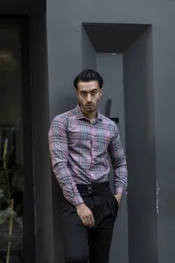 پیراهن چهارخونه مردانه مدل پولو - پوشاک سجاد کمرون