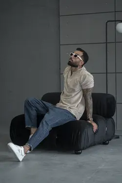 پیراهن مردانه یقه کوبایی کبریتی - پوشاک سجاد کمرون