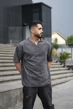 پیراهن مردانه یقه کوبایی کبریتی - پوشاک سجاد کمرون