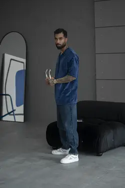 پیراهن مردانه یقه کوبایی کبریتی - پوشاک سجاد کمرون