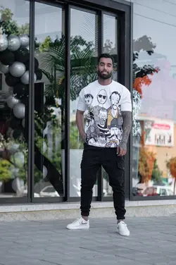 تی شرت چهره فانتزی و زیبا کد 2010 - پوشاک سجاد کمرون