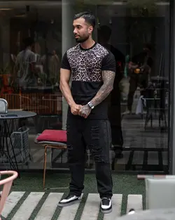 تیشرت طرح پلنگی کد2032 - پوشاک سجاد کمرون