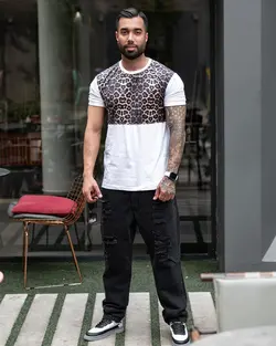 تیشرت طرح پلنگی کد2032 - پوشاک سجاد کمرون