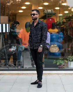 پیراهن یقه دار ساده آستین بلند کد 3042 - پوشاک سجاد کمرون