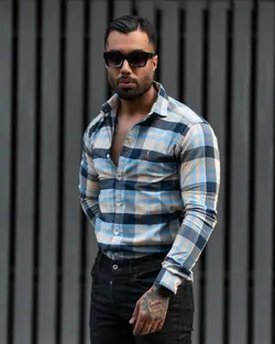 پیراهن چهارخونه کد 3046 - پوشاک سجاد کمرون