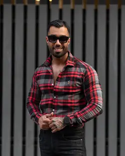 پیراهن چهارخونه کد 3046 - پوشاک سجاد کمرون