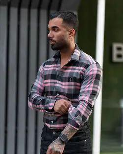 پیراهن چهارخونه کد 3046 - پوشاک سجاد کمرون