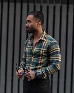 پیراهن چهارخونه کد 3046 - پوشاک سجاد کمرون