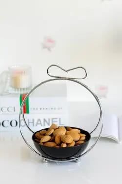 آجیل خوری فلزی نقره ای