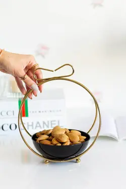 آجیل خوری فلزی نقره ای