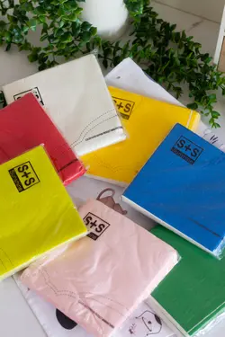 دستمال سفره رنگ آبی نفتی