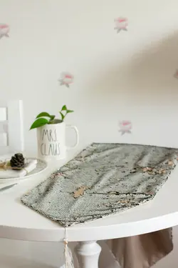 رانر پارچه ای دورو پولک دار 4