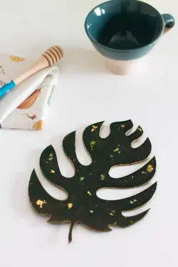 زیر بشقابی برگ طرح 1