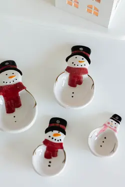 ست پیمانه ی آدم برفی طرح 1