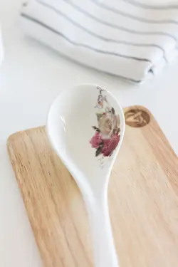 قاشق آجیل خوری گلدار طرح 1