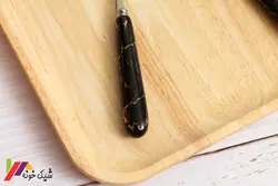 قاشق و چنگال غذاخوری طرح سنگ مشکی