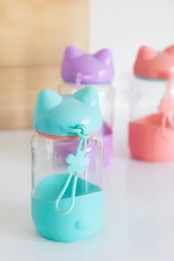 قمقمه گربه سبز آبی