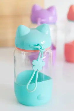 قمقمه گربه سبز آبی