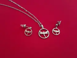 نیم ست سنجاقک حلقه زندگی