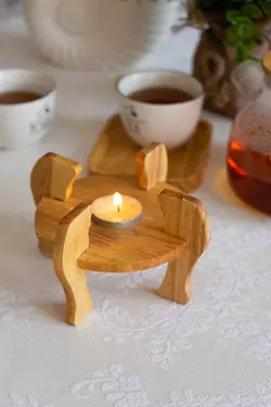 پایه وارمر چوبی شیک