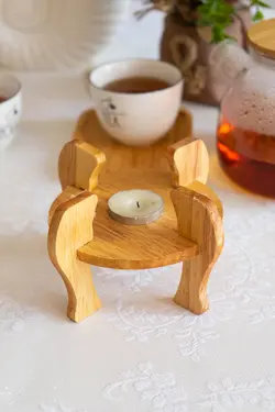 پایه وارمر چوبی شیک