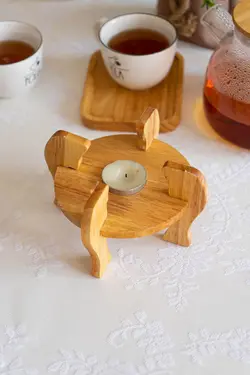 پایه وارمر چوبی شیک