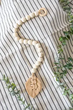 ریسه مهره با برگ مکرومه کد 4