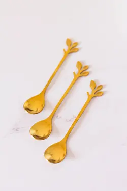 قاشق دسر خوری طلایی