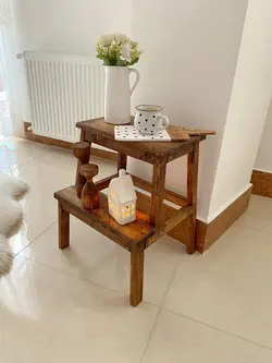 چهارپایه طرح ایکیا قهوه ای