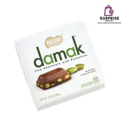 خرید وقیمت شکلات پسته ای داماک نستله وزن۶۳ گرم