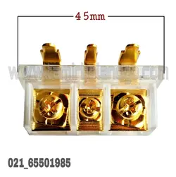 ترمینال برق آمپلی فایر طلایی شفاف 3/6 ، کانکتور برق ورودی امپلی فایر   2024