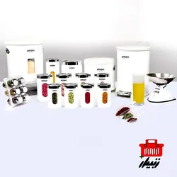 سرویس آشپزخانه گرد لیمون 21 پارچه