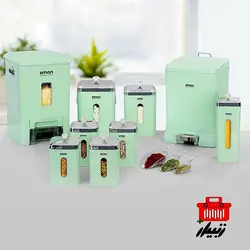 سرویس آشپزخانه چهارگوش لیمون 9 پارچه