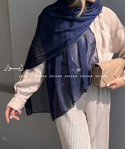 شال حریر پولک دوزی وارداتی 12169