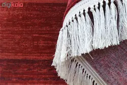 فرش ماشینی رادین طرح گبه 13 رنگ زمینه لاکی