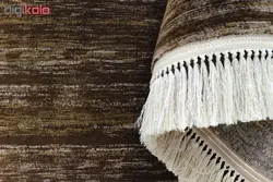 فرش ماشینی رادین طرح گبه 14 رنگ زمینه قهوه ای