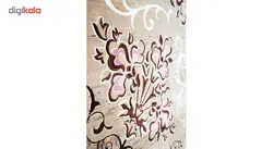 فرش ماشینی ساوین طرح سایه زمینه گردویی