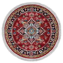 فرش ماشینی سهند کد B045.BJ طرح هریس زمینه قرمز کالیته بختیاری