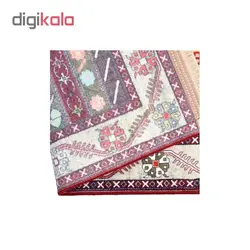 فرش ماشینی طرح گبه مدل سنتی کد 100315 زمینه لاکی