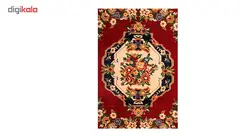 فرش ماشینی پاتریس طرح گلاب زمینه عنابی